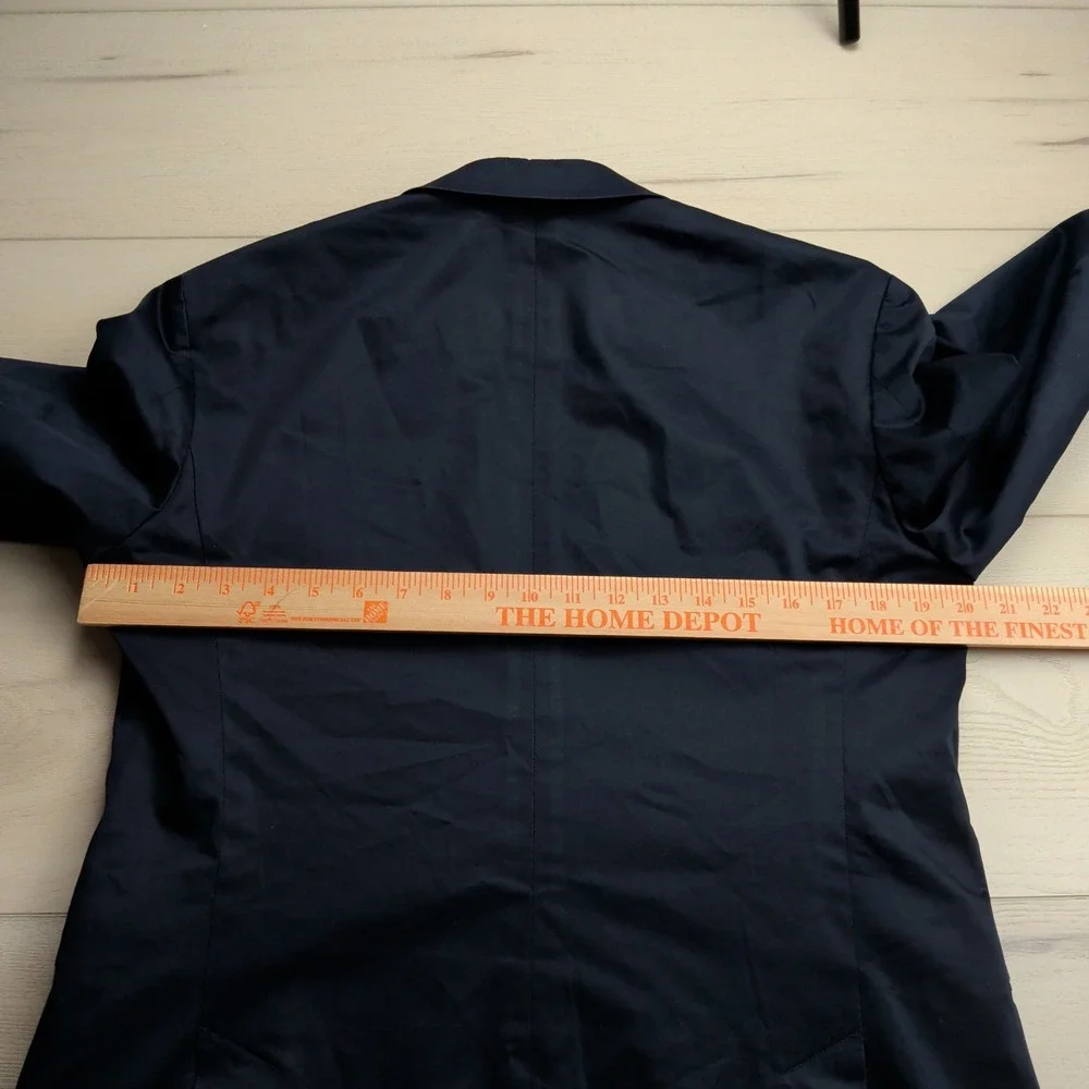 Vince Navy Blazer Jacket Mens 40R Navy Blue‎ Cotton Stretch Unlined Sport Coat
